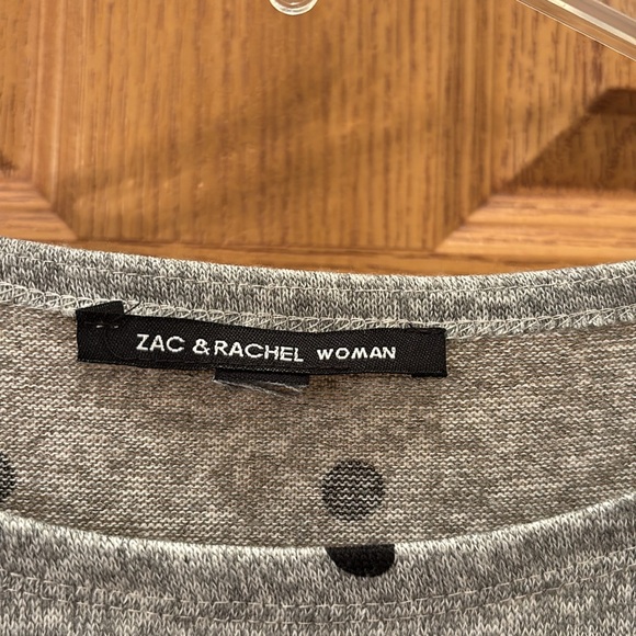 Zac & Rachel Woman - Gray & Black Polkadot, 3/4 sleeve shirt - Picture 3 of 9